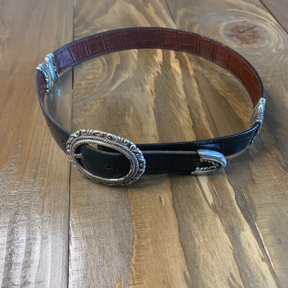 Kids Black Leather Belt